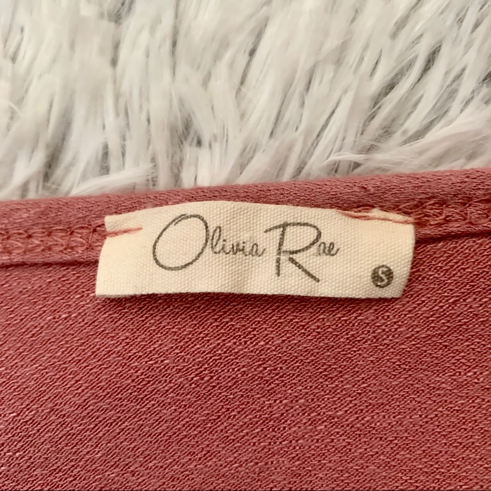 Olivia Rae Dark Pink Top W/ Waist Tie - Picture 6 of 6